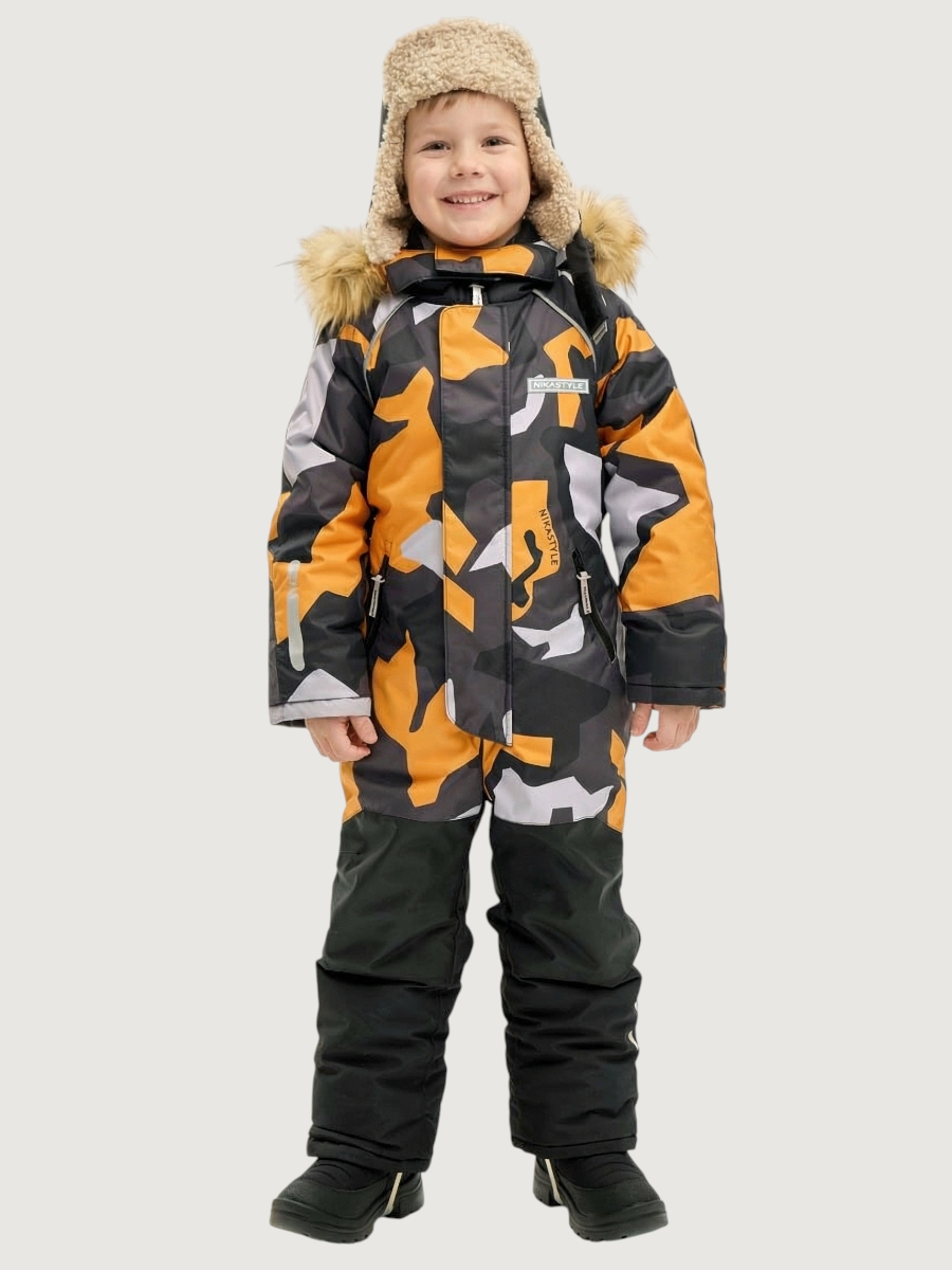 Комбинезон NIKASTYLE 8з0925 горчица/черный - фото 1