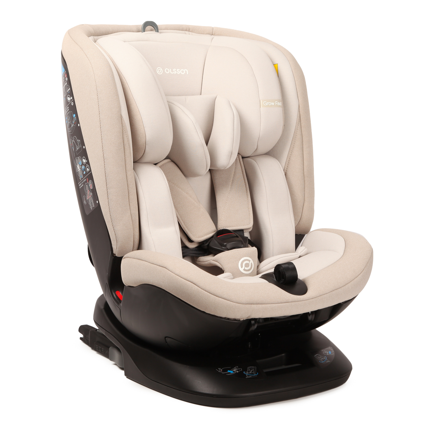 Автокресло Olsson Grow Fast Beige Isofix 0+/1/2/3 (0-36 кг) - фото 6