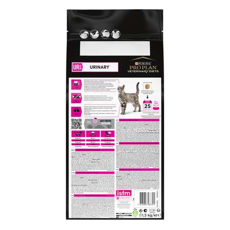 Корм для кошек Purina Pro Plan Veterinary diets UR St/Ox Urinary при болезни нижних отделов мочевыводящих путей с курицей 1.5кг