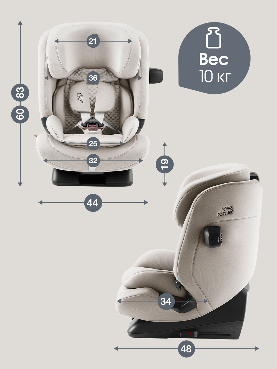 Автокресло Britax Roemer Advansafix Pro Lux Isofix 1/2/3 (9-36 кг) бежевый - фото 14