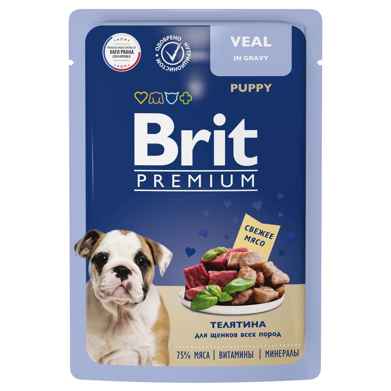 Корм для щенков Brit 85г Premium Dog всех пород телятина в соусе - фото 4