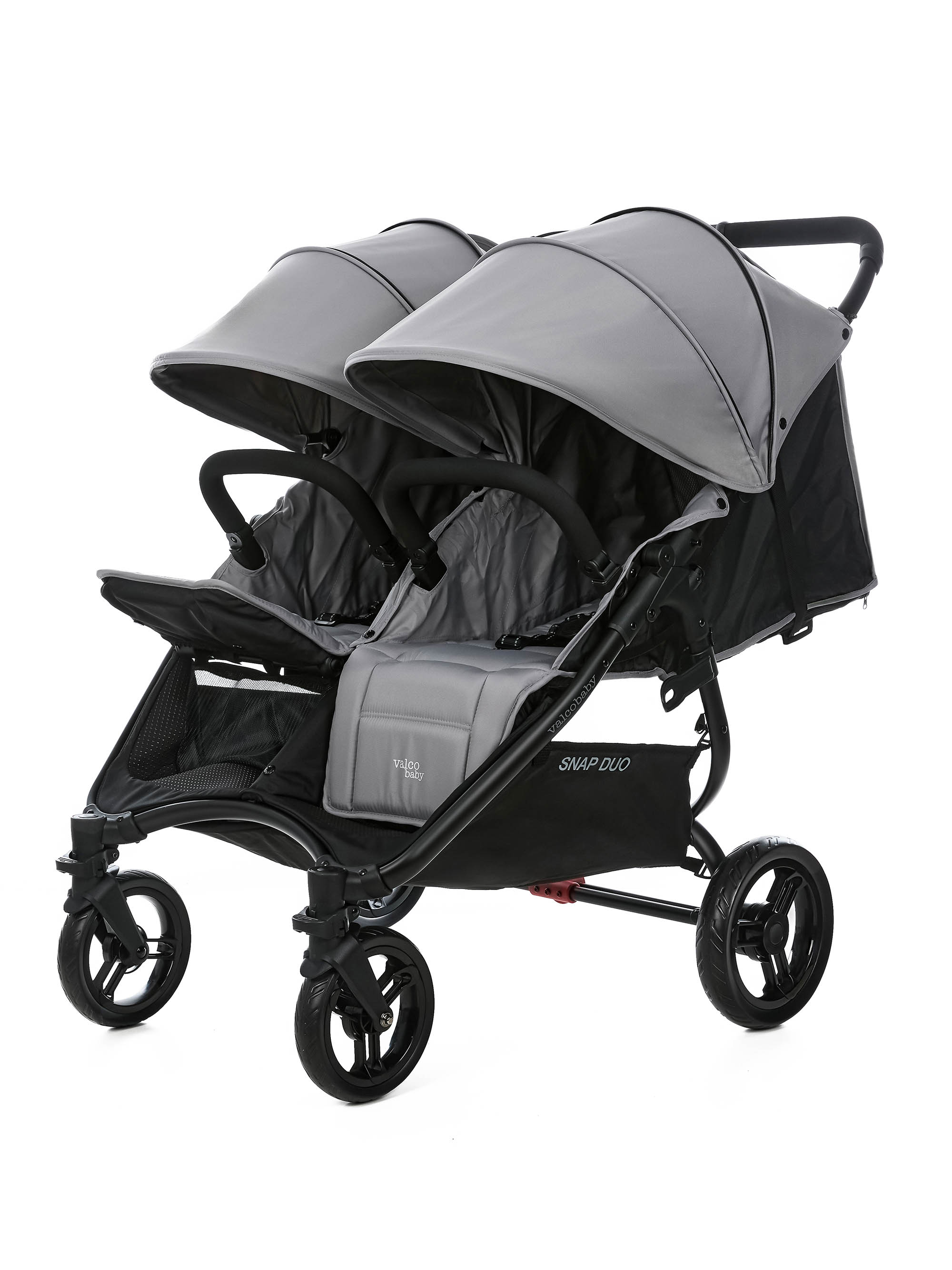 Коляска прогулочная для двойни Valco baby Snap Duo Flatt Matt серый - фото 21