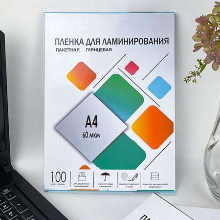 Пленка для ламинирования ГЕЛЕОС А4 60 мкм 100 шт.