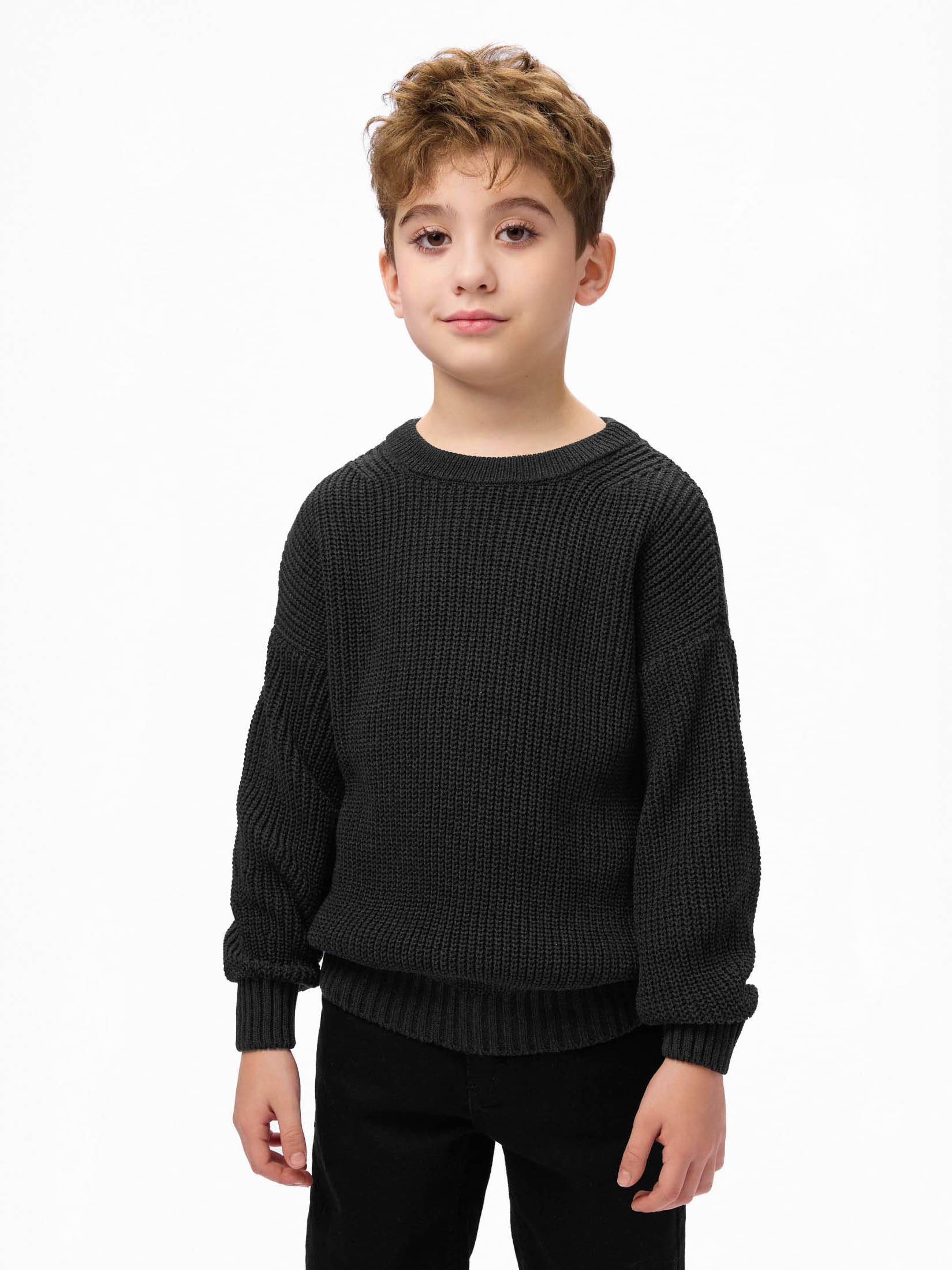 Изображение товара Детский вязаный джемпер Bossa Nova 128 оверсайз для мальчиков и девочек