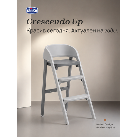 Стульчик для кормления Chicco Crescendo Up 3-в-1 темно-серый серый