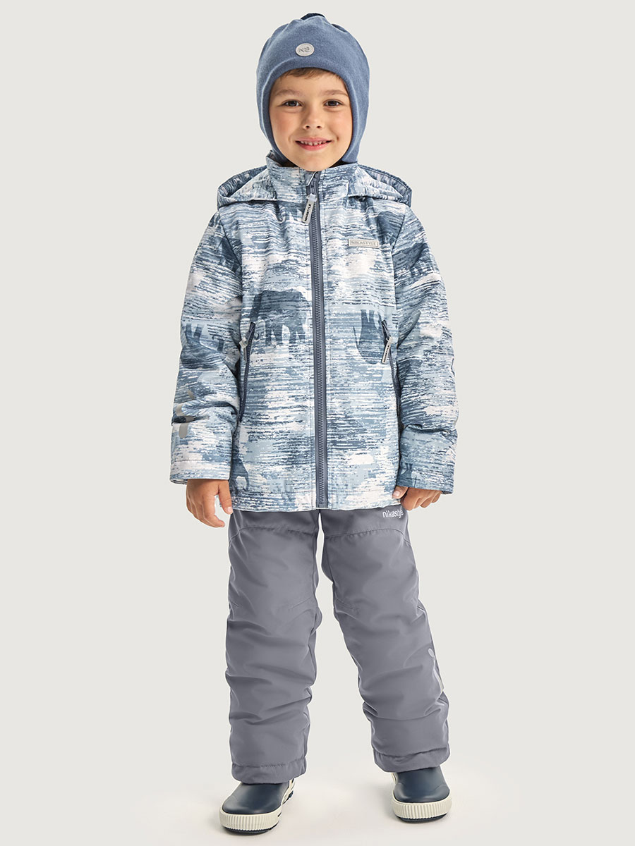 Костюм NIKASTYLE 7м1526 деним/серый - фото 1