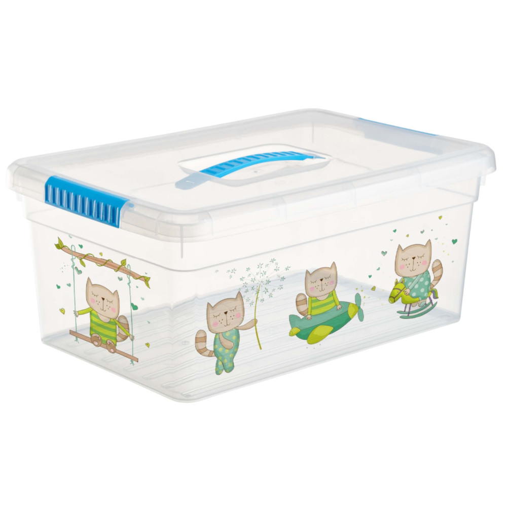 Ящик для хранения FunBox Kids с ручкой 10л с декором Игрушки - фото 1