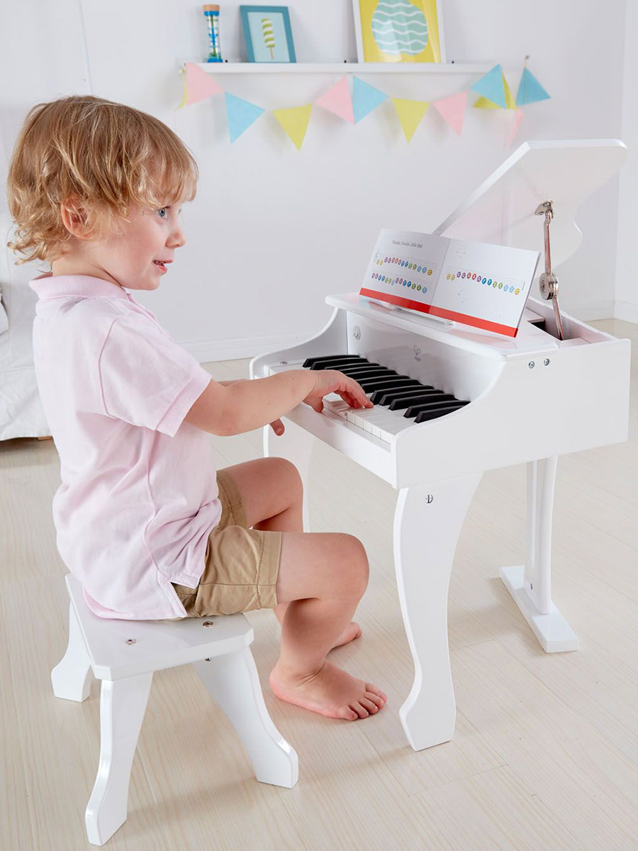 Игрушка музыкальная Hape Рояль пианино Делюкс белый пианино - фото 4