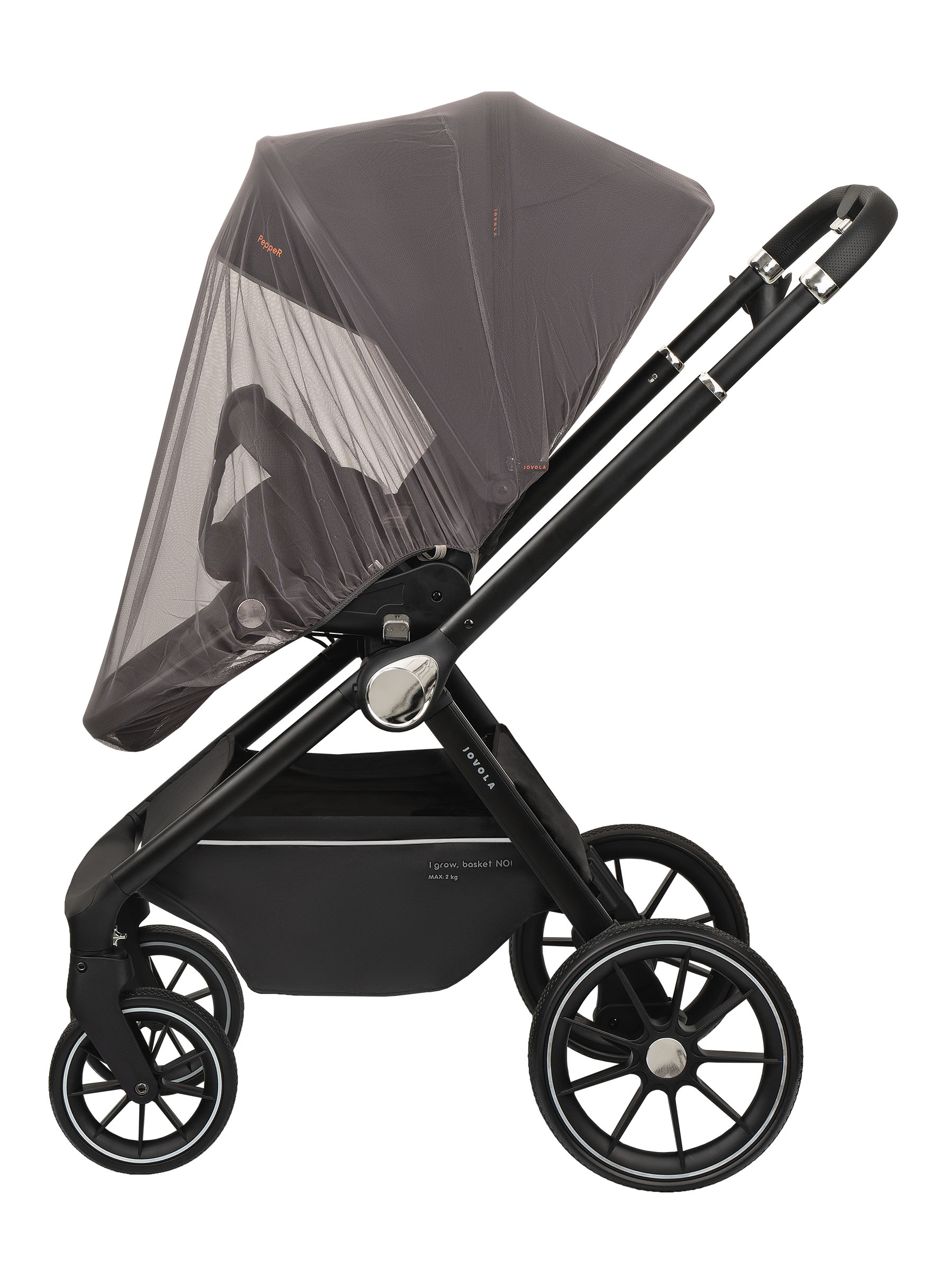 Коляска прогулочная JOVOLA Pepper черный - фото 15