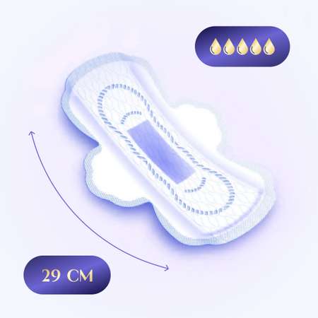 Ночные гигиенические прокладки SAYURI Classic 29 см 5 шт