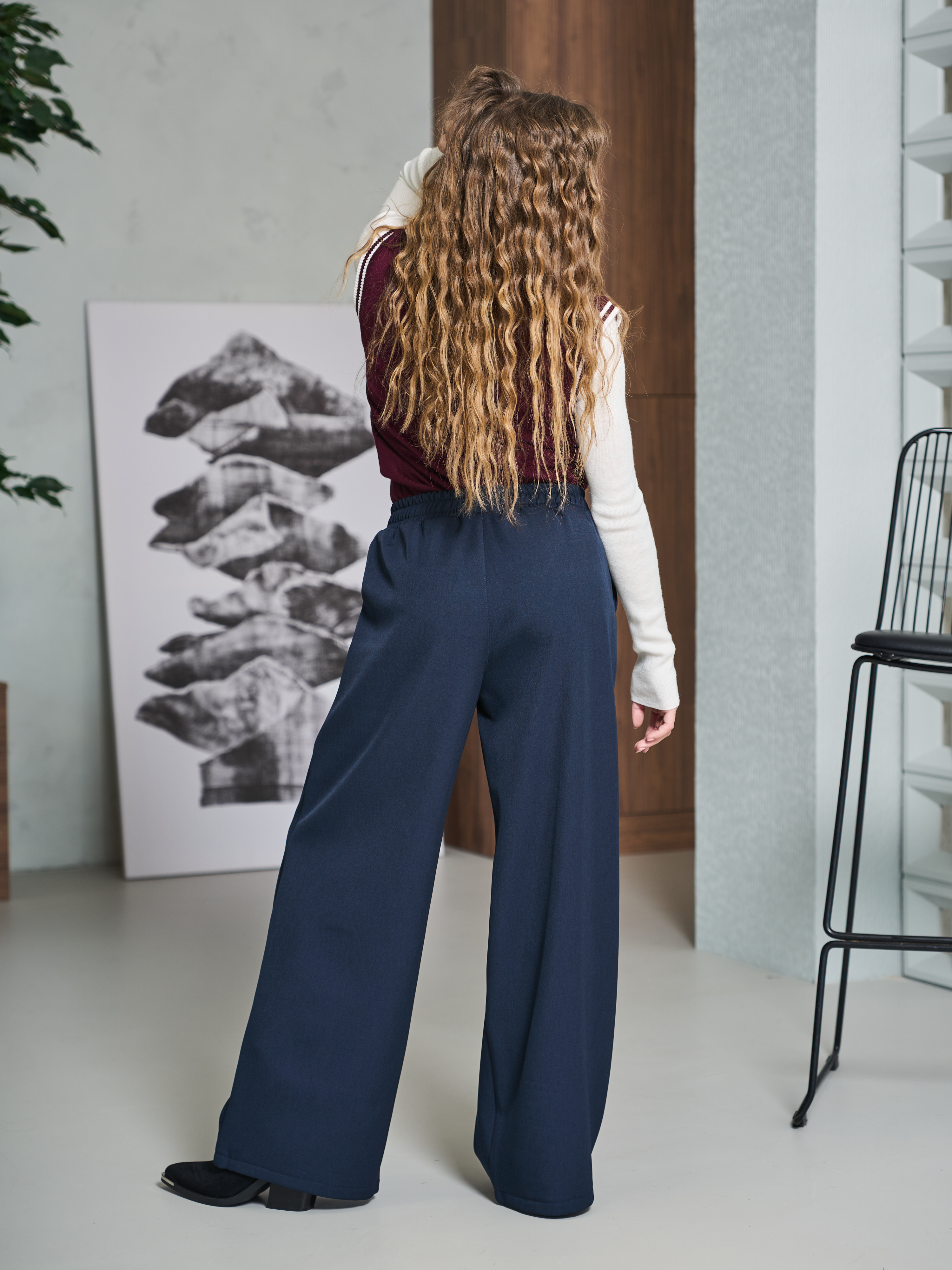 Брюки-палаццо СИНЯЯ МОДА WF502-H39 - фото 11