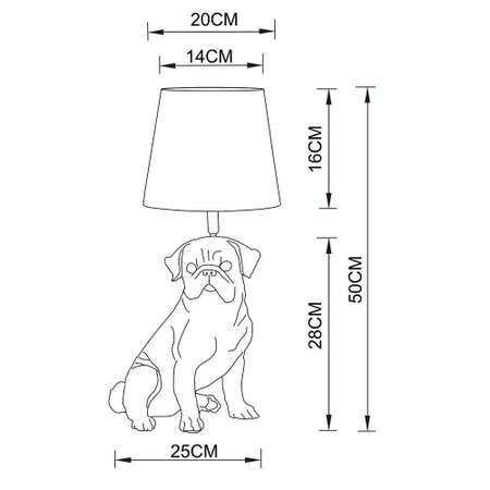 Настольная лампа ARTE LAMP Bobby A1512LT-1BK