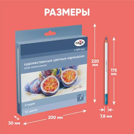 Карандаши акварельные Гаммa 72 шт.