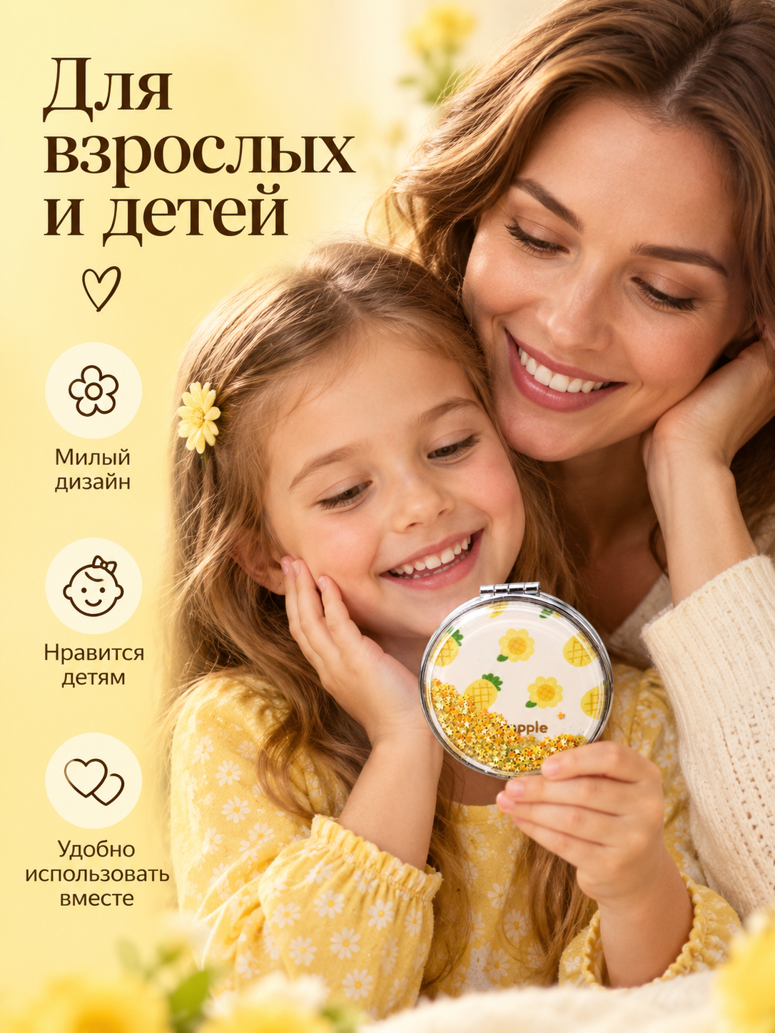 Зеркало iLikeGift с двойным увеличением настольное, карманное - фото 8