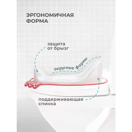 Накладка на унитаз Kidfinity Дорожный белый
