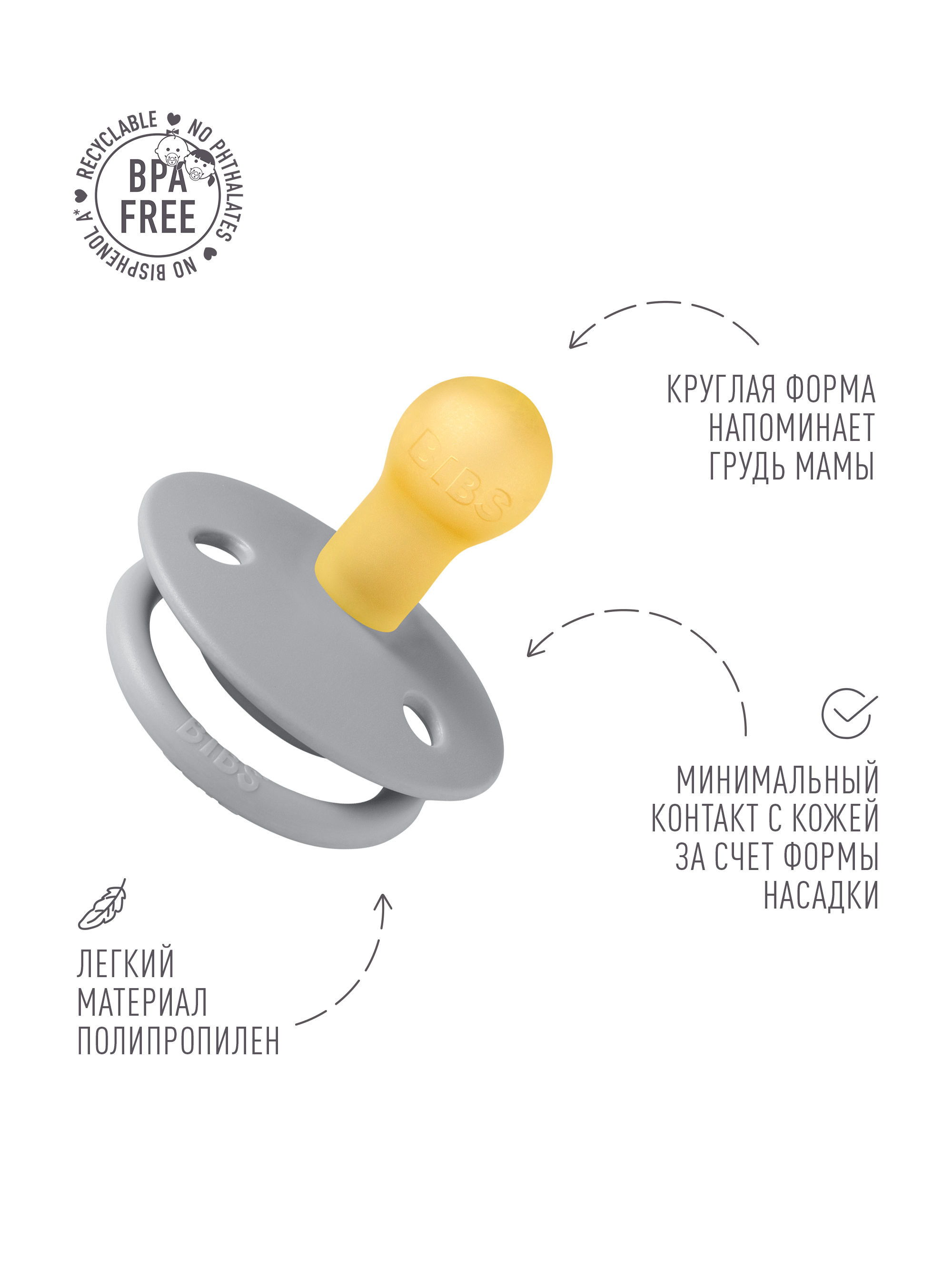 Пустышка BIBS латекс классическая от 0 мес. - фото 3