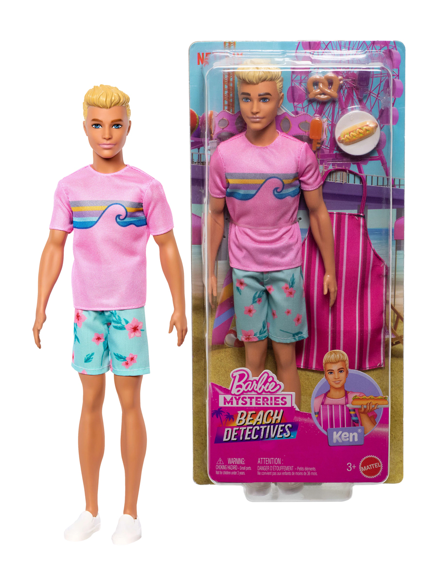 Кукла модельная Barbie Пляжные Детективы Кен JFV65 00-00019813 - фото 1