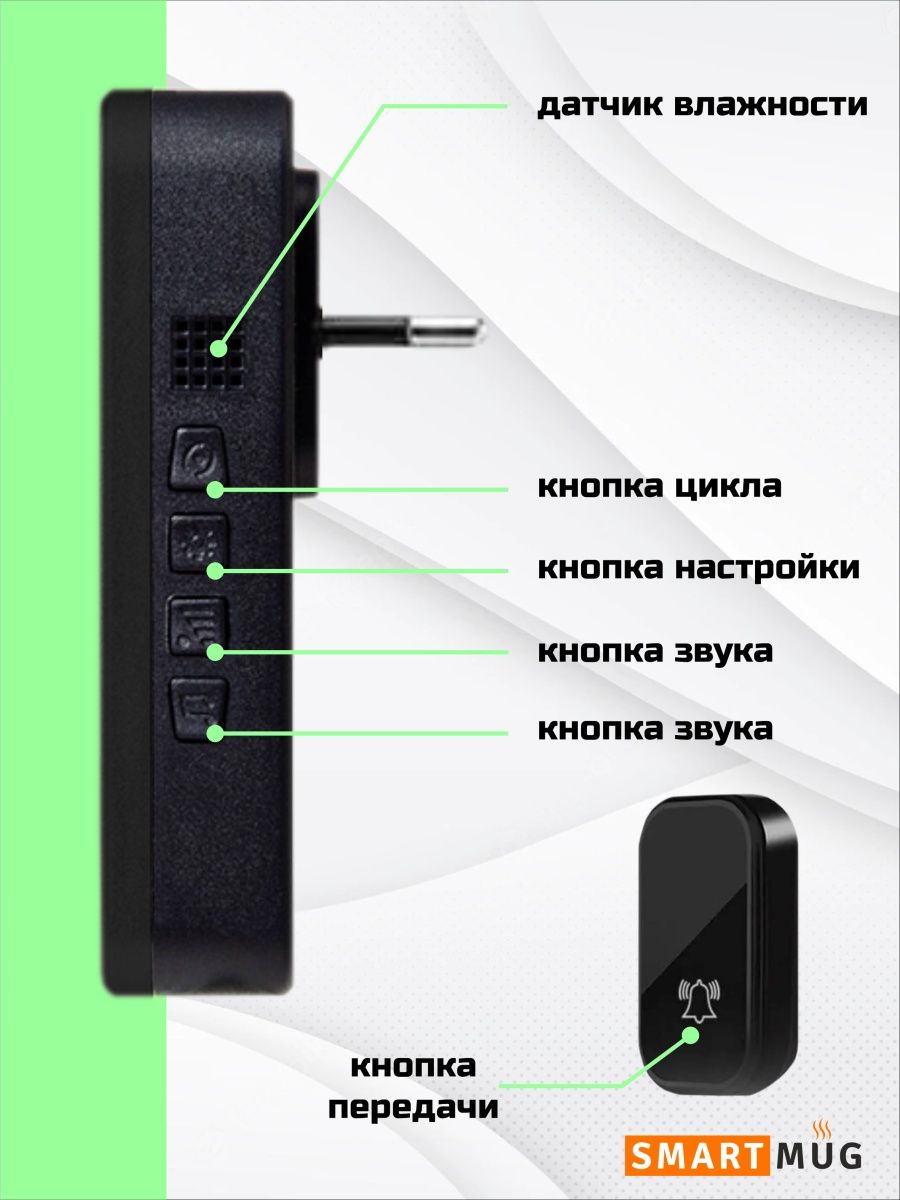 Звонок дверной без батареек SmartiNext беспроводной - фото 10