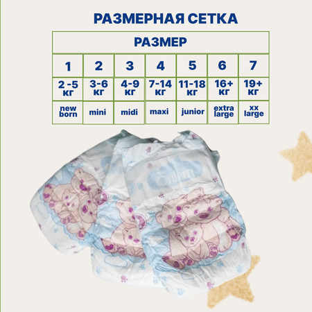 Подгузники Onlem Classic для новорожденных 3 (4-9) 34 шт.