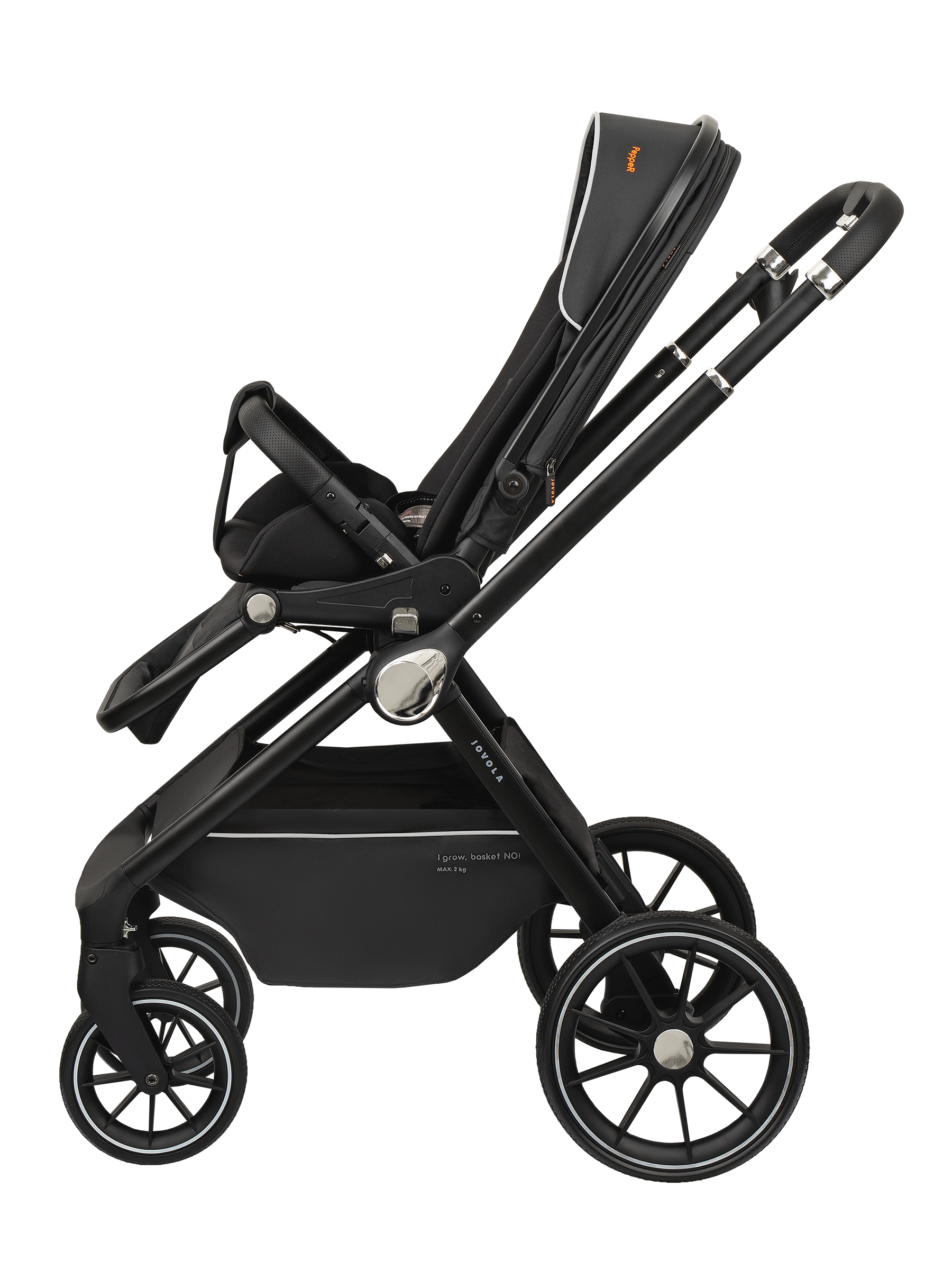 Коляска прогулочная JOVOLA Pepper черный - фото 20