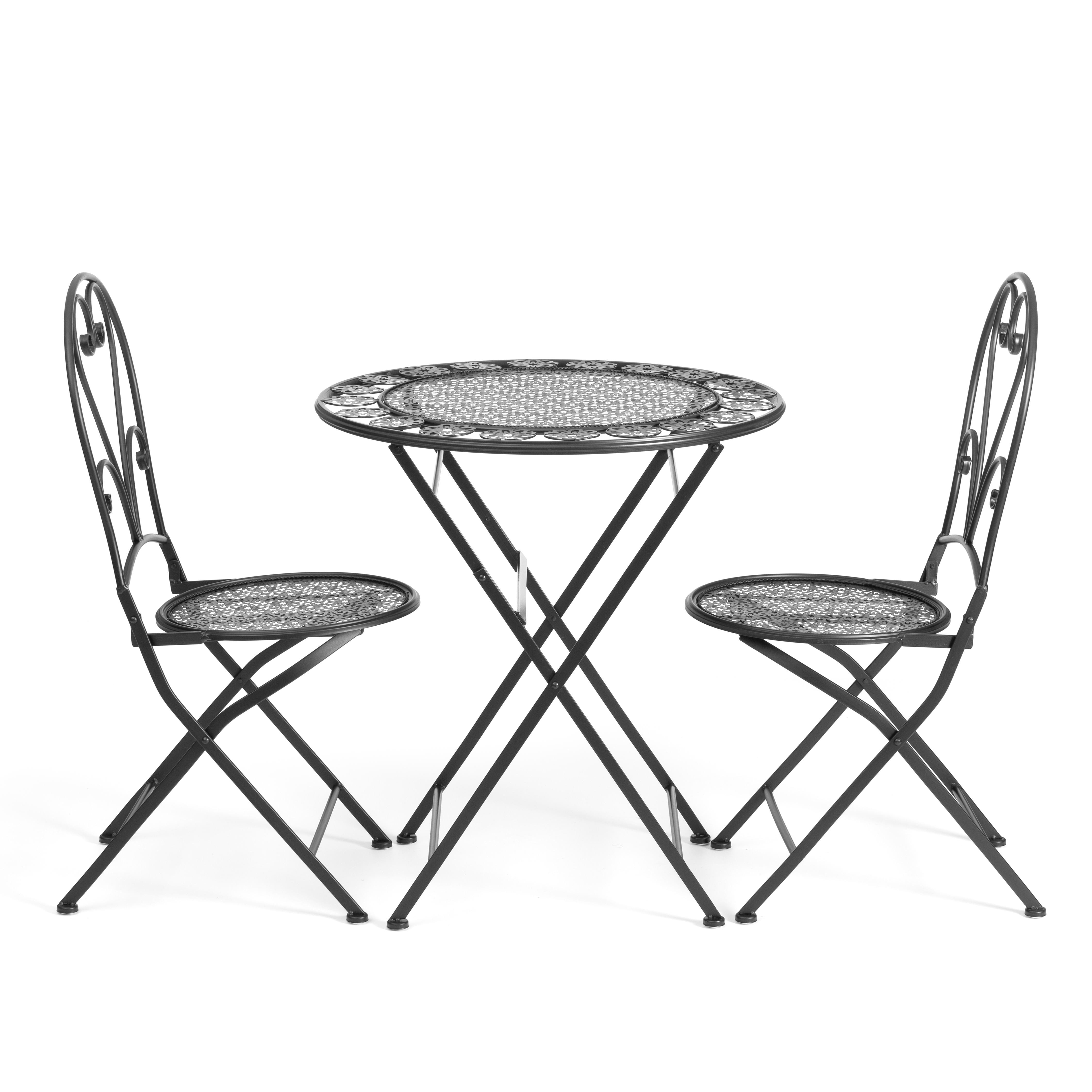 Комплект садовых стульев TETCHAIR Лав Чаир стальной сплав черный 40х47,5х94см - фото 11