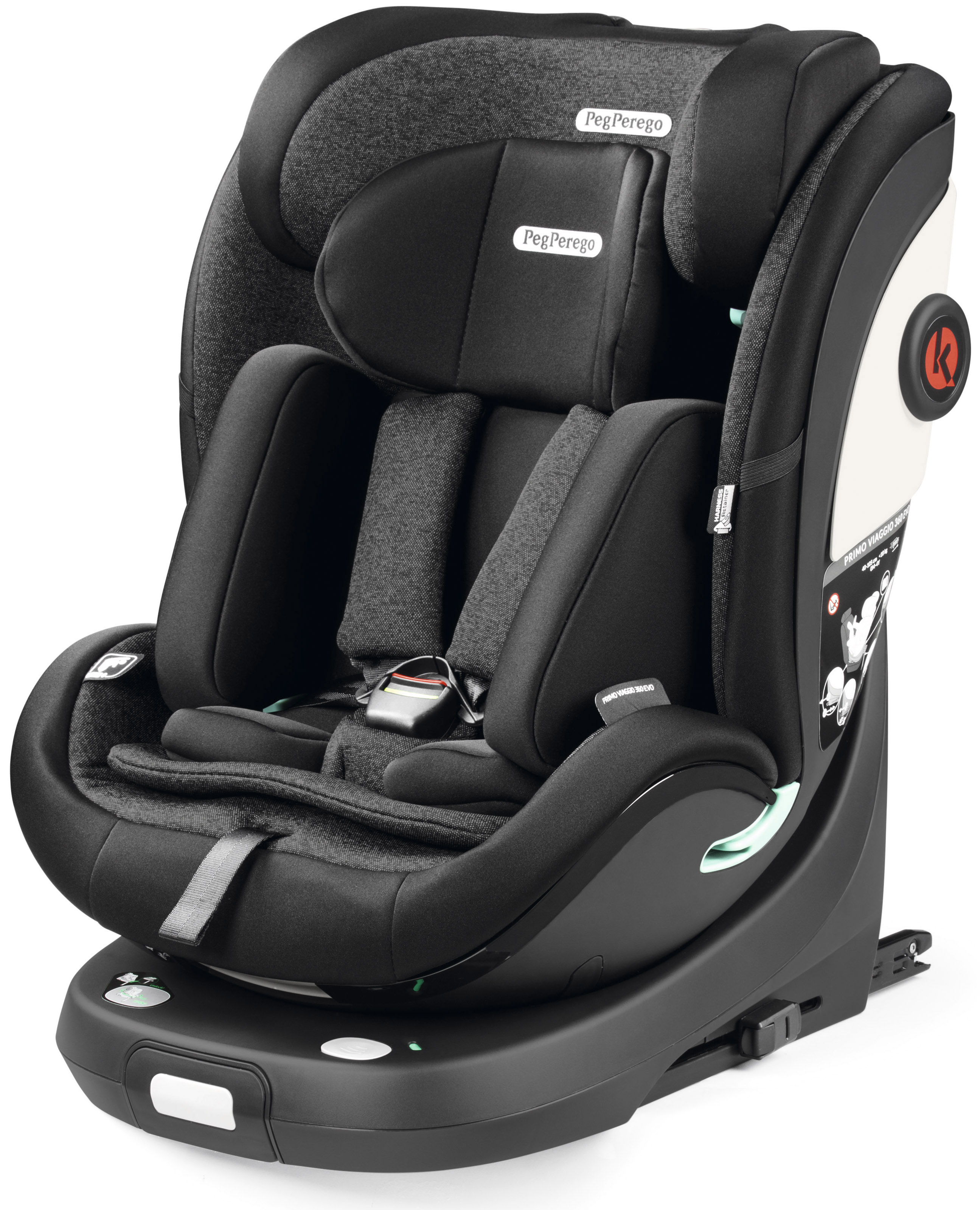 Автокресло Peg-Perego 360 Evo Isofix 0+/1/2/3 (0-36 кг) серый - фото 1