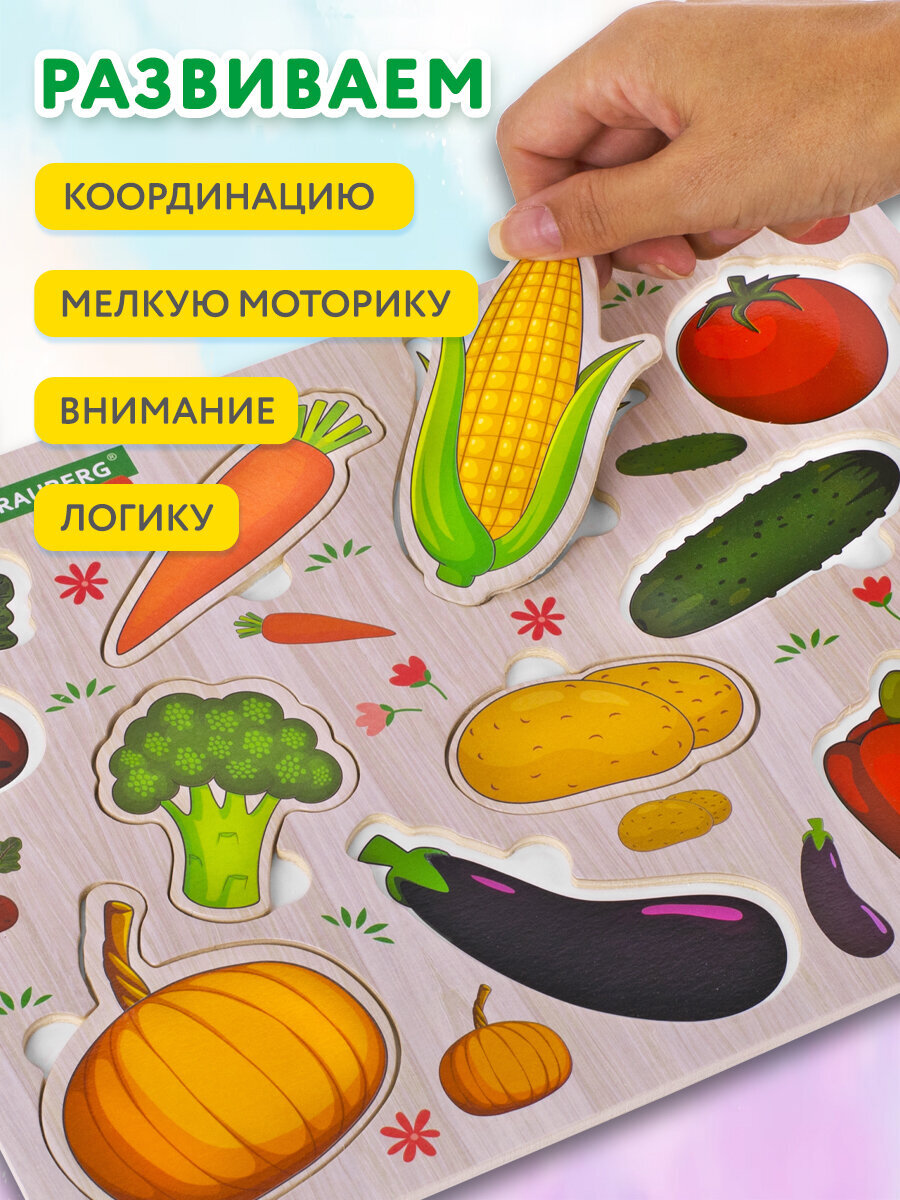 Игрушка Brauberg рамка-вкладыш овощи - фото 6