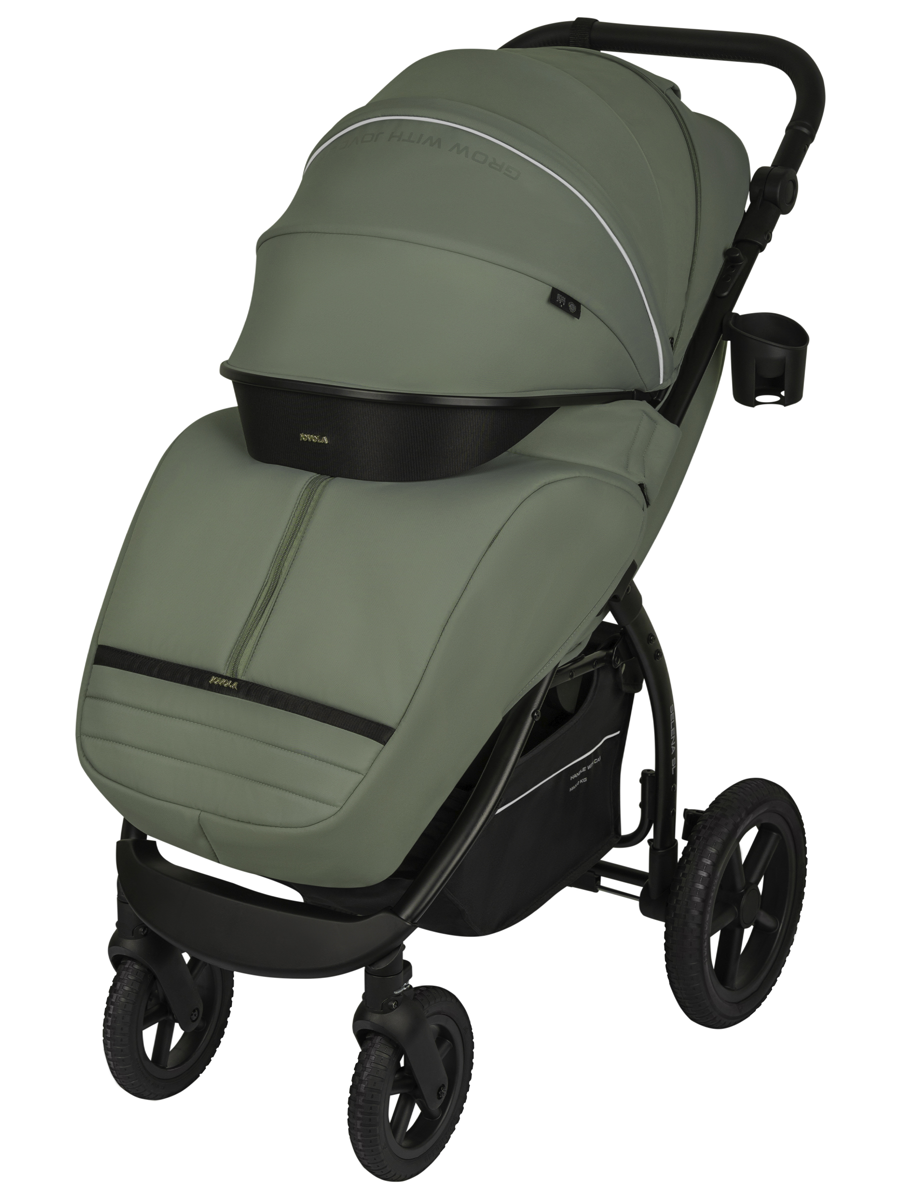 Коляска прогулочная JOVOLA Selena SL, зеленый - фото 3