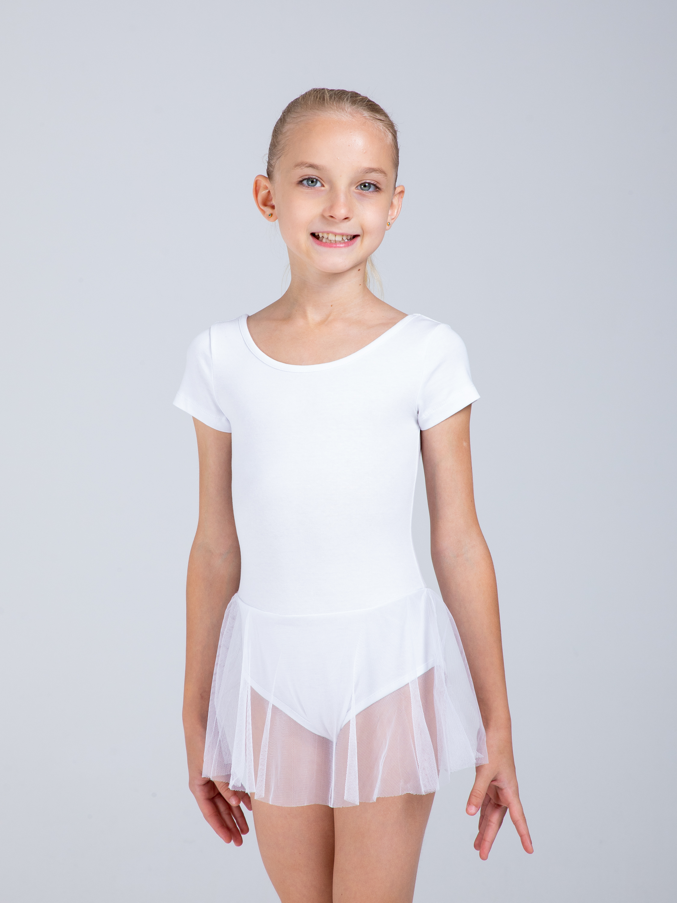 Купальник гимнастический STELLA MODA 26404._белый - фото 5