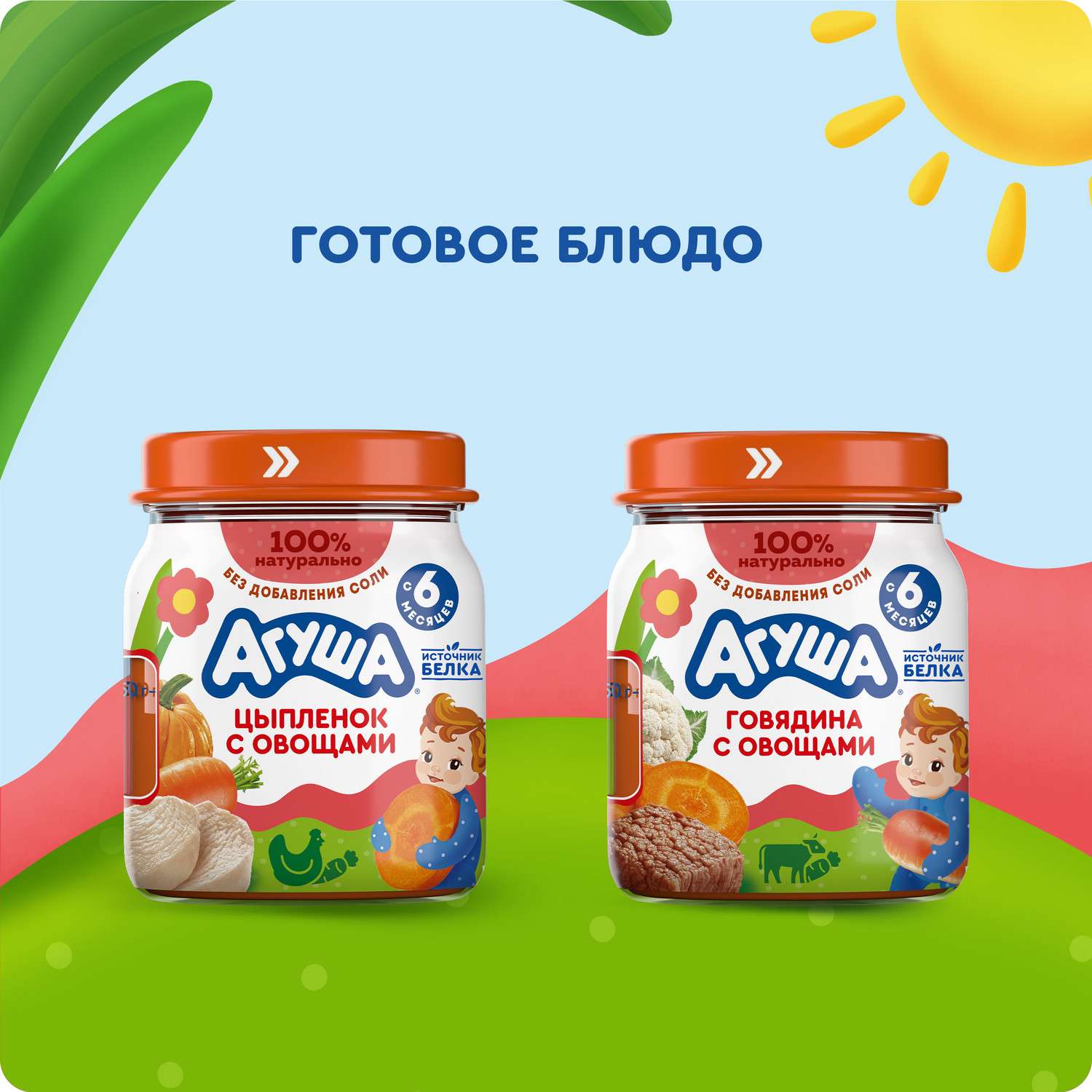 Пюре Агуша Цыпленок-овощи с 6 мес 100 г - фото 4