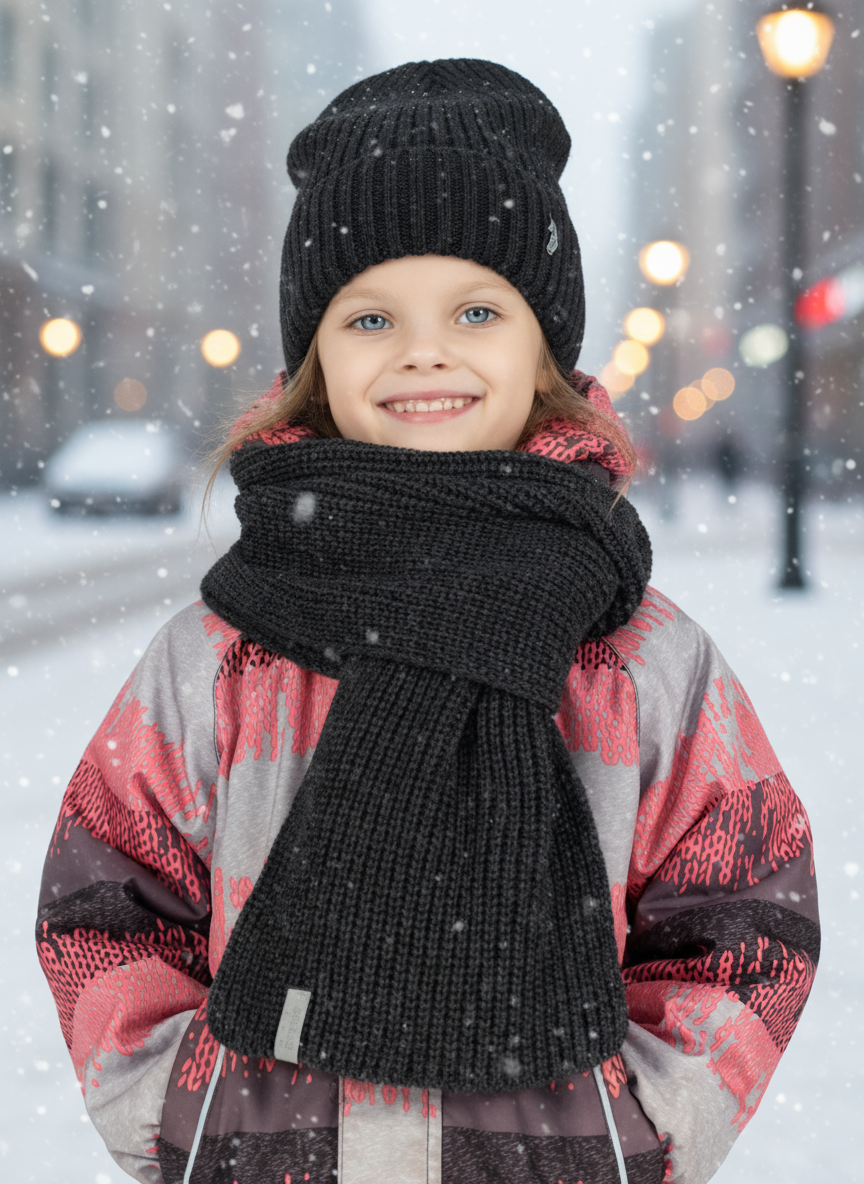 Шарф Arctic kids Ш-112 черный - фото 2