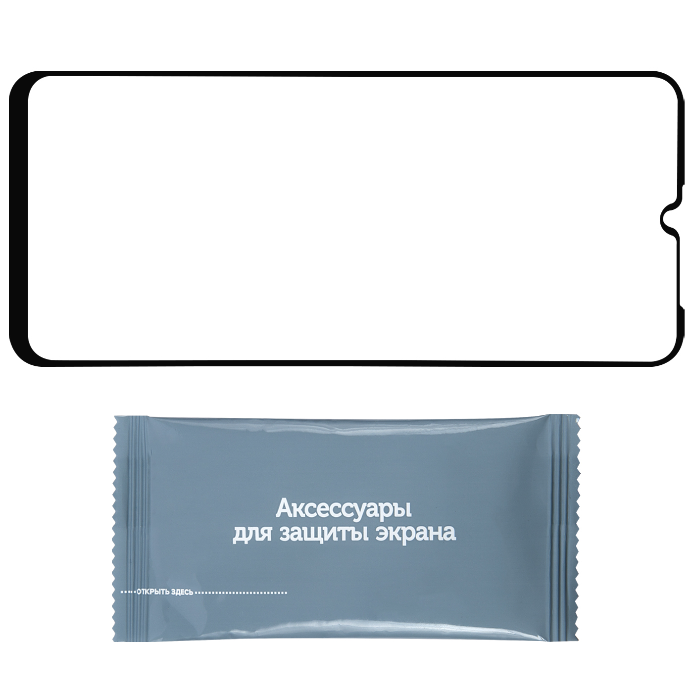 Защитное стекло RedLine Xiaomi Redmi A1+ Full Screen tempered glass FULL GLUE черный - фото 1