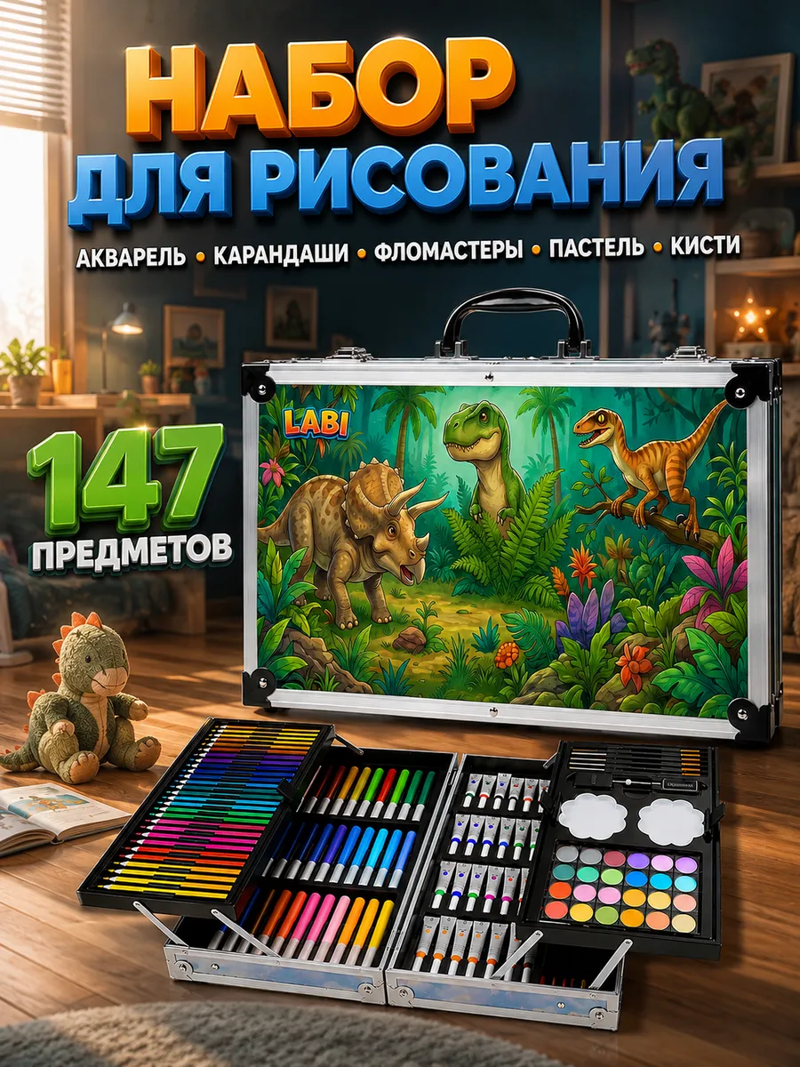 Набор для рисования LABI творчество 147 шт. - фото 1