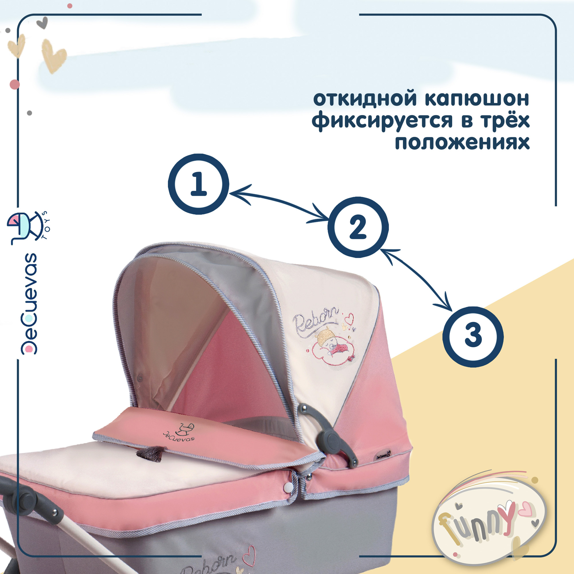 Коляска-люлька для кукол DeCuevas Toys 82086 - фото 6
