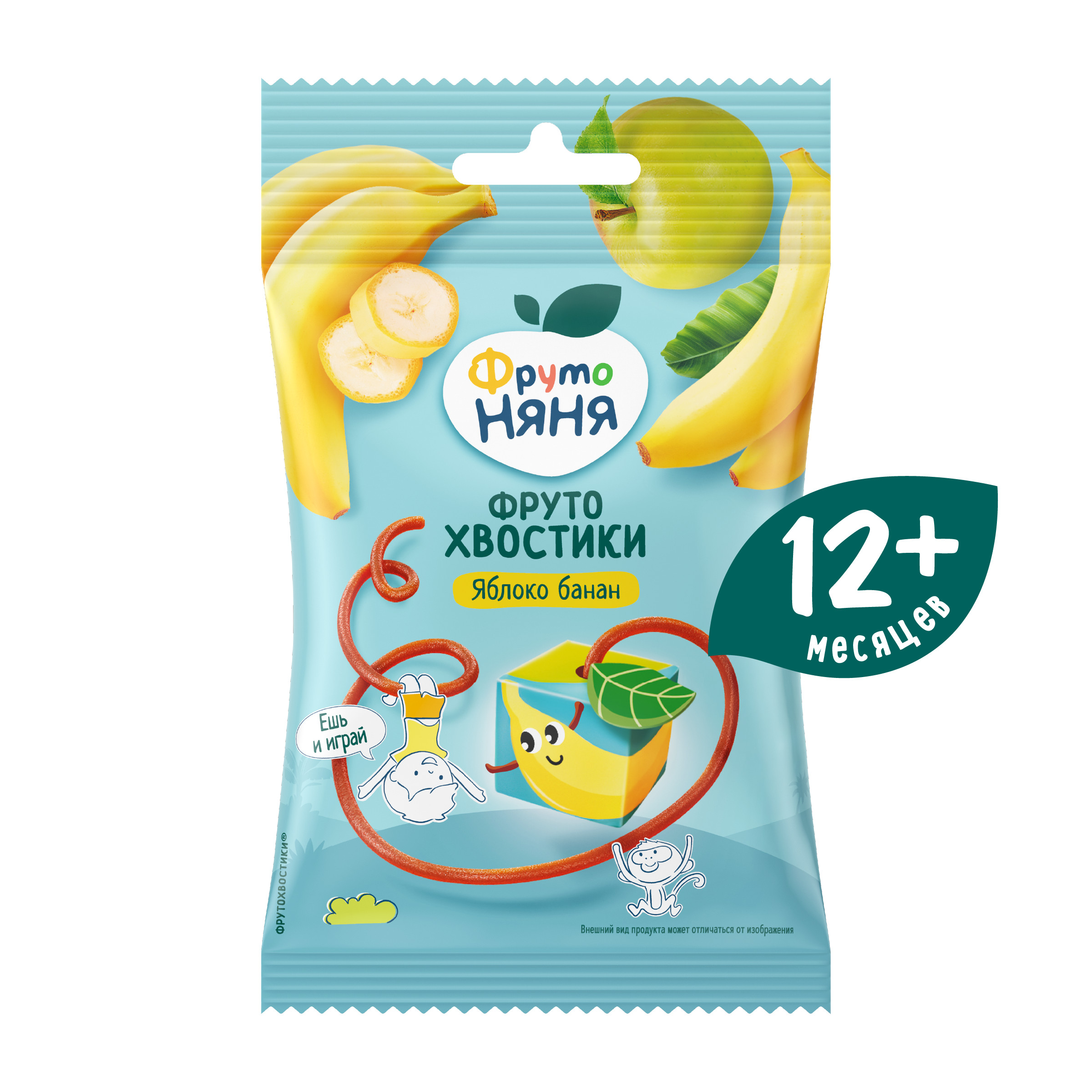 Фруктовые кусочки ФрутоНяня Яблоко-банан с 12 мес 15 г - фото 1