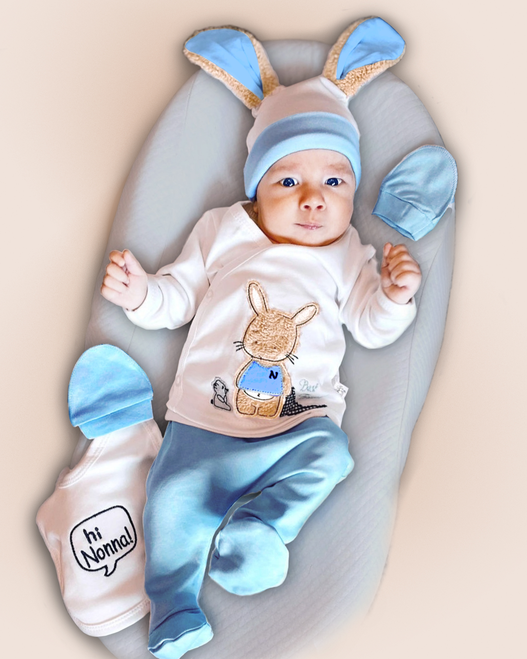 Комплект на выписку Nonna Baby KDT-DM-GRBL-3 - фото 2