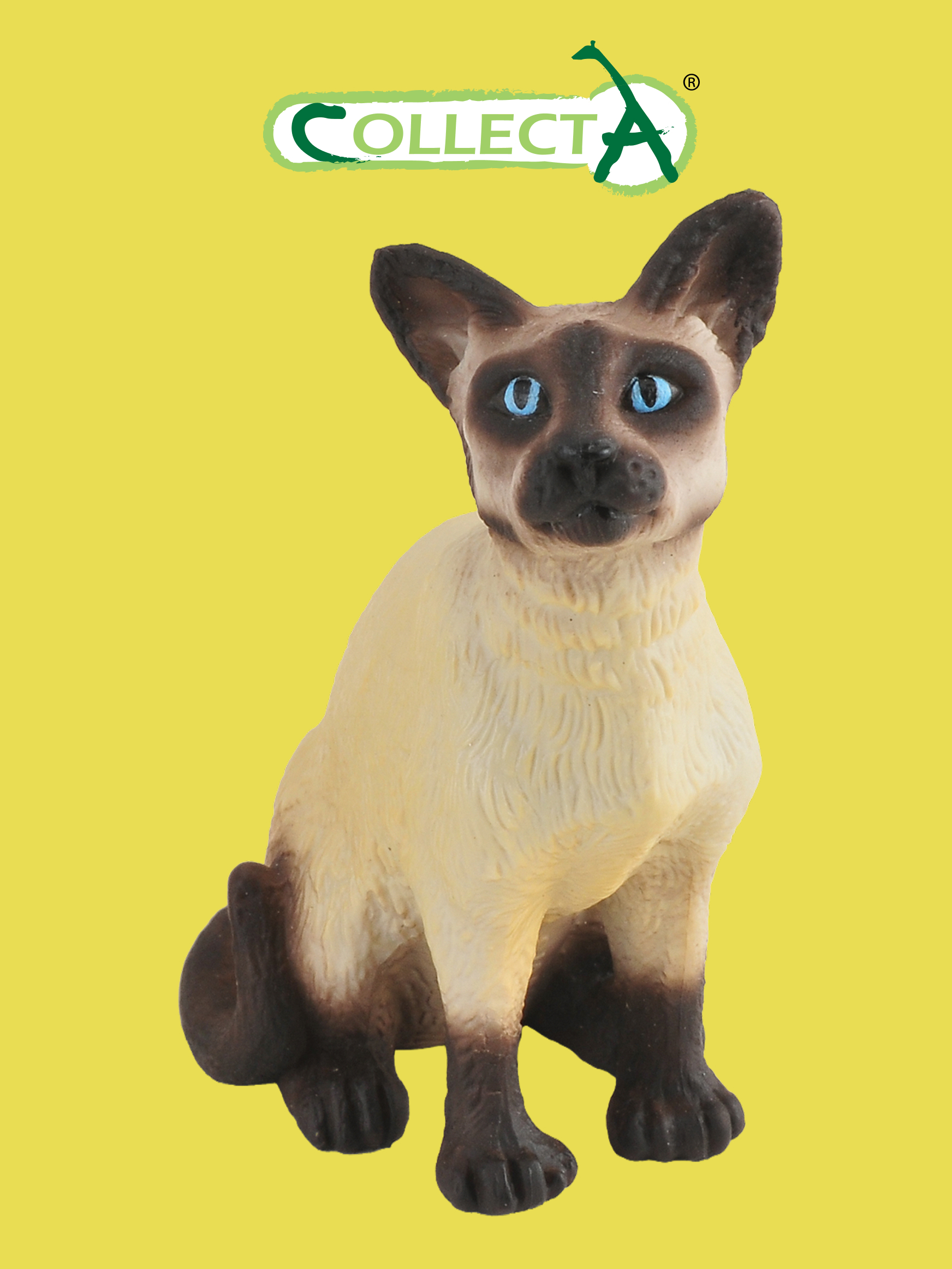 Изображение товара Фигурка Collecta Сиамский кот сидячий S - развивающая игрушка для детей и коллекционеров
