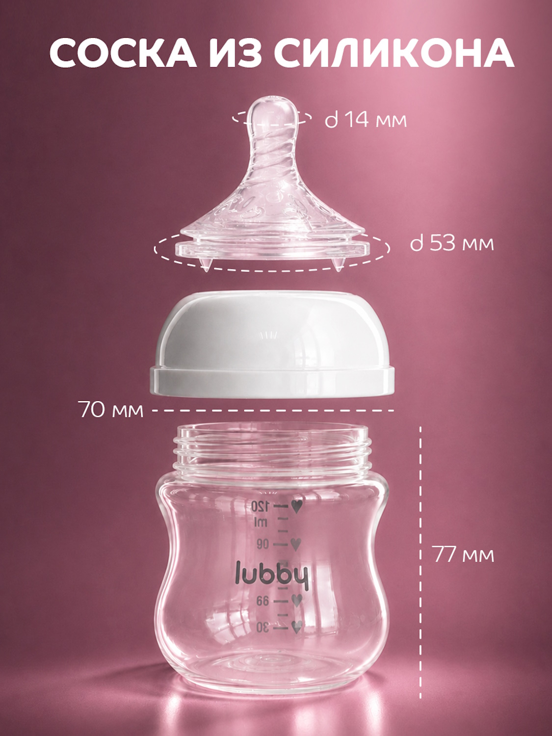 Бутылочка Lubby 120 мл - фото 5
