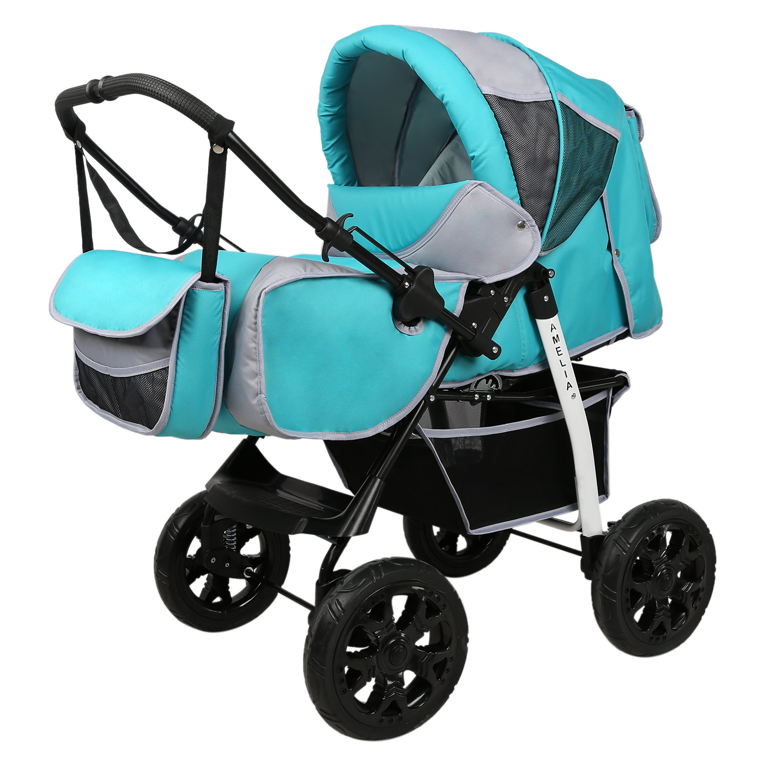 Коляска трансформер alis Amelia бирюзовый - фото 2