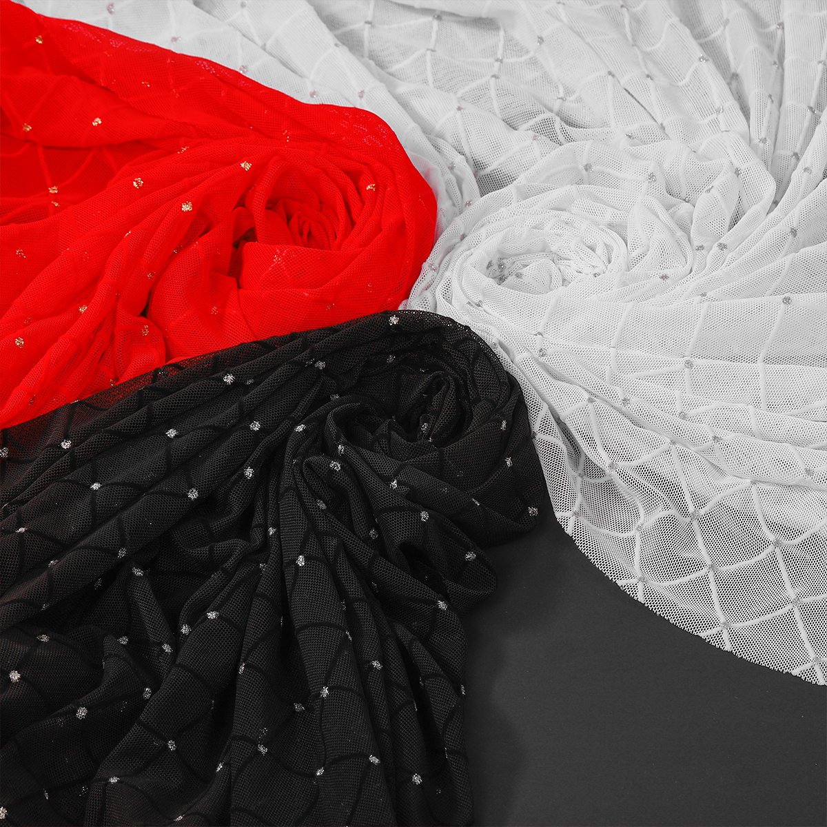 Ткань TBY Сетка эластичная цвет красный уп.1м - фото 9