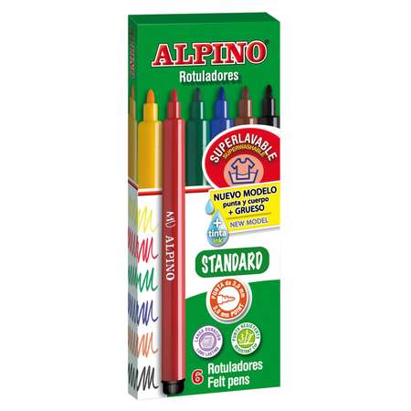 Фломастеры ALPINO 6 цв.