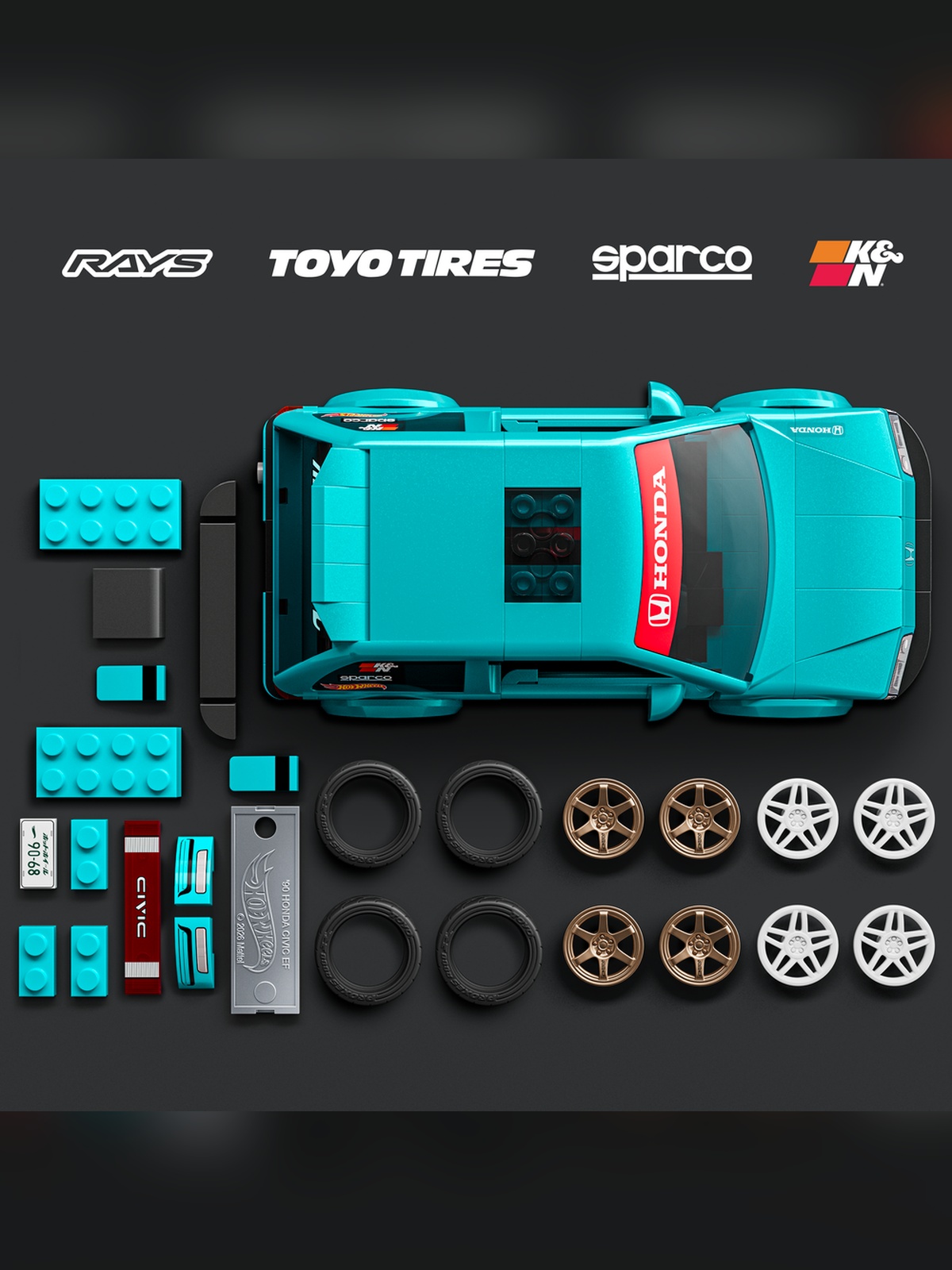 Конструктор Brick Shop Honda Civic 248 дет. - фото 11