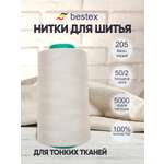 Нитки Bestex 50/2 5000 ярд 1 шт 205 бело-серый