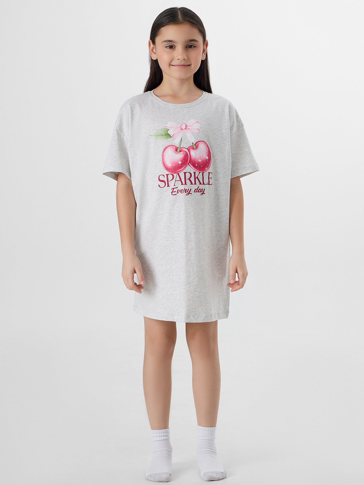 Сорочка Mark Formelle (Марк Формэль) 577717/серый меланж 4306-А +печать3 - фото 1