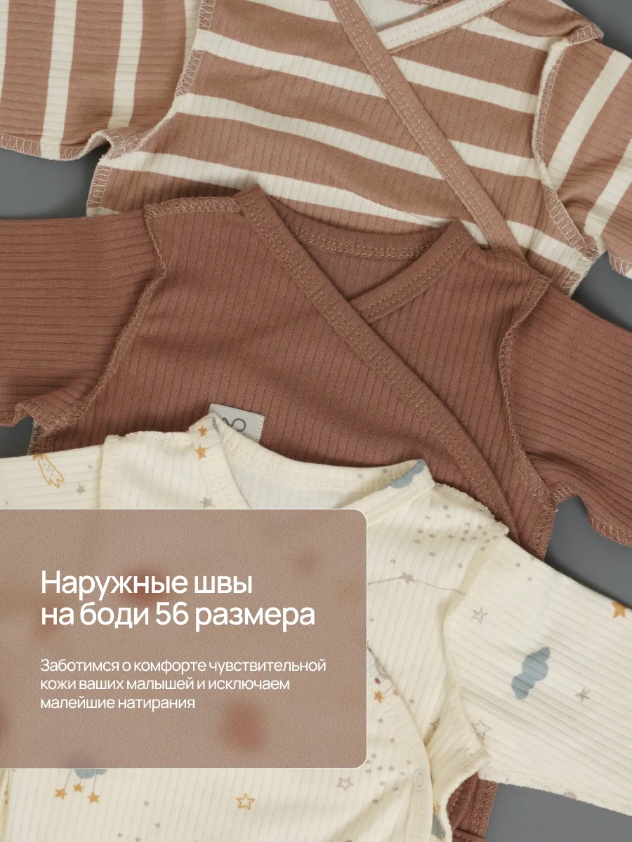 Боди 3 шт Супер Пупс нбр/3пр/бд/зап/таупкапибары - фото 5