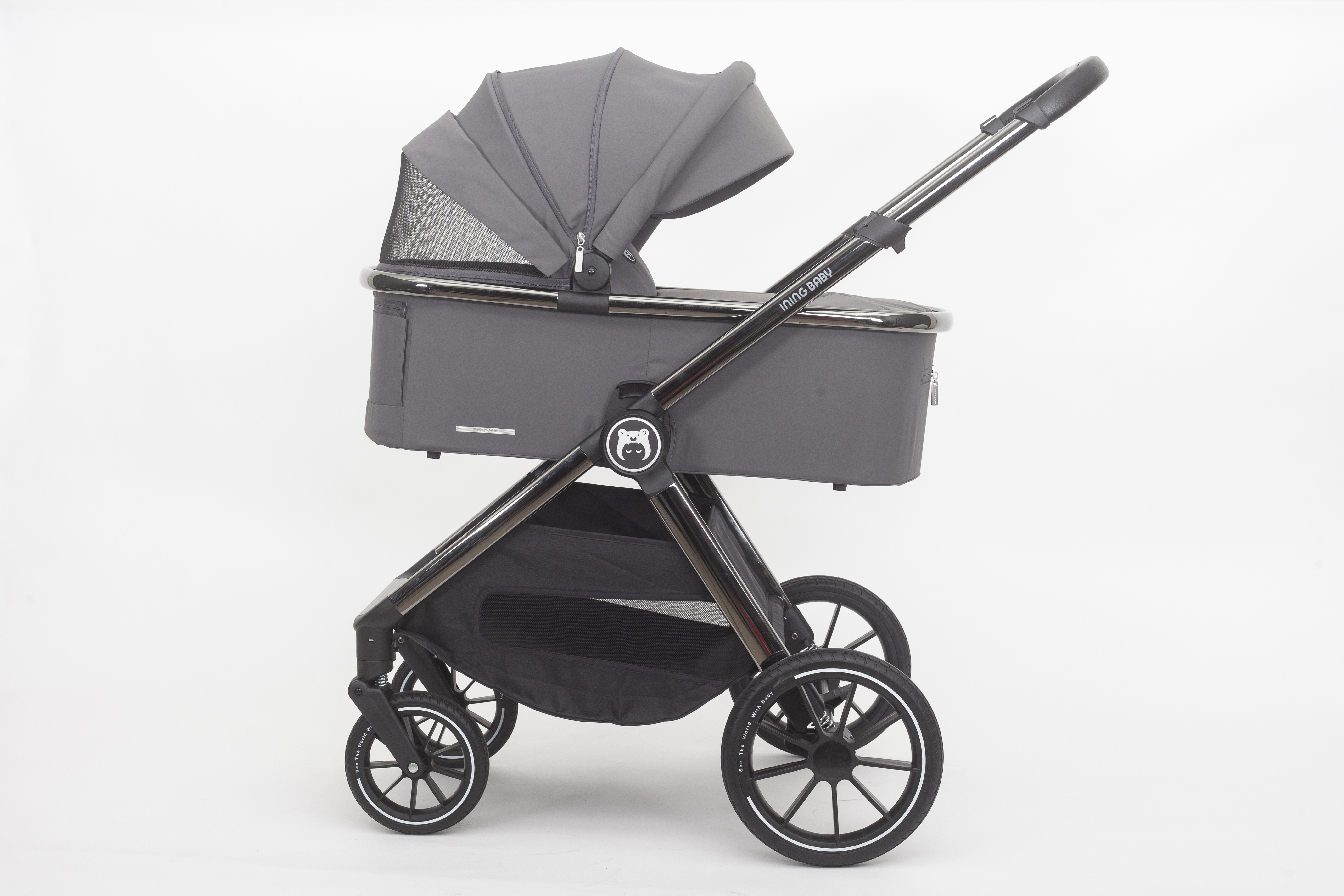 Коляска 2в1 Ining baby pro grey - фото 15