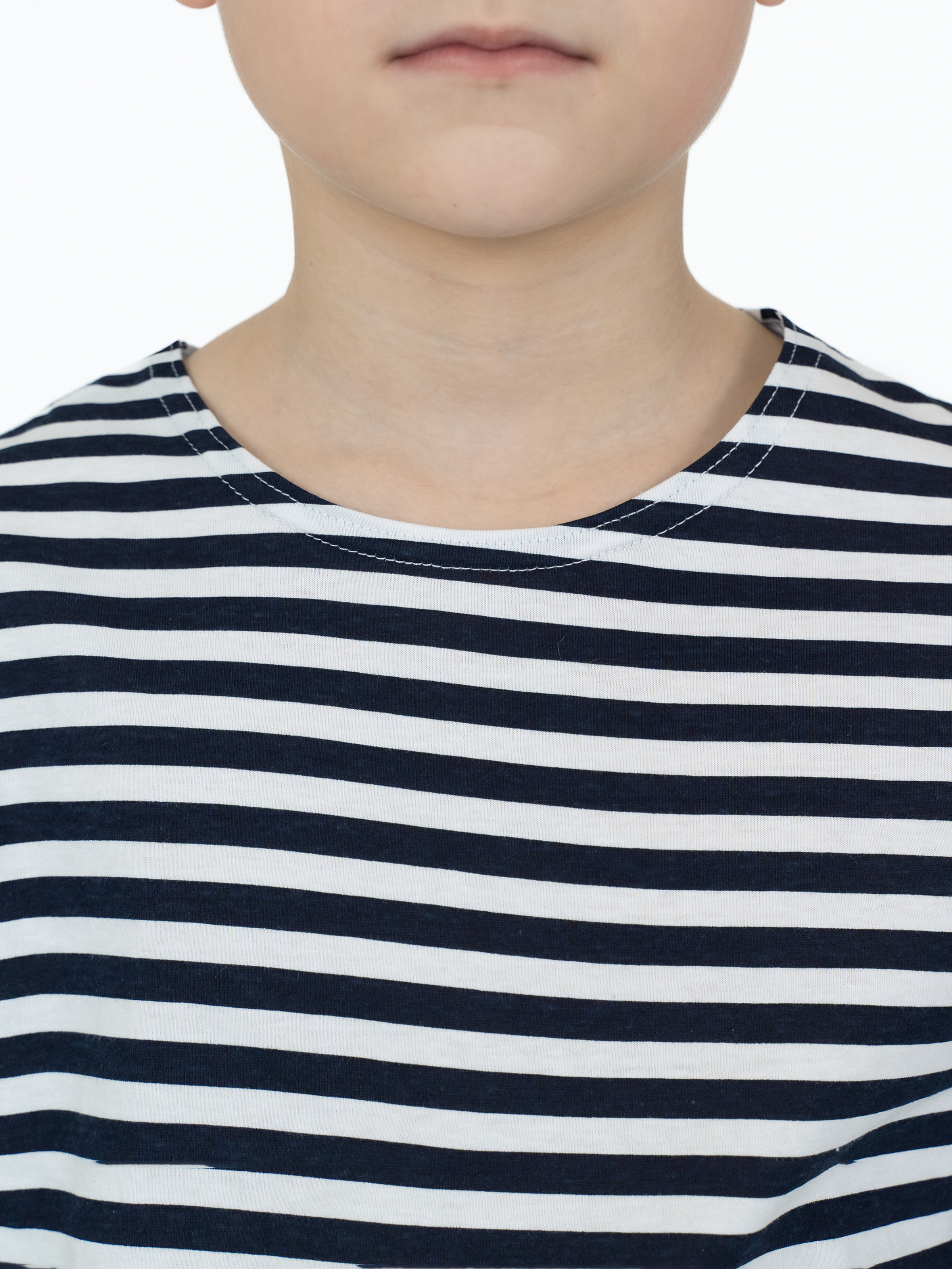 Лонгслив Утенок 516 темно-синий полоска - фото 7