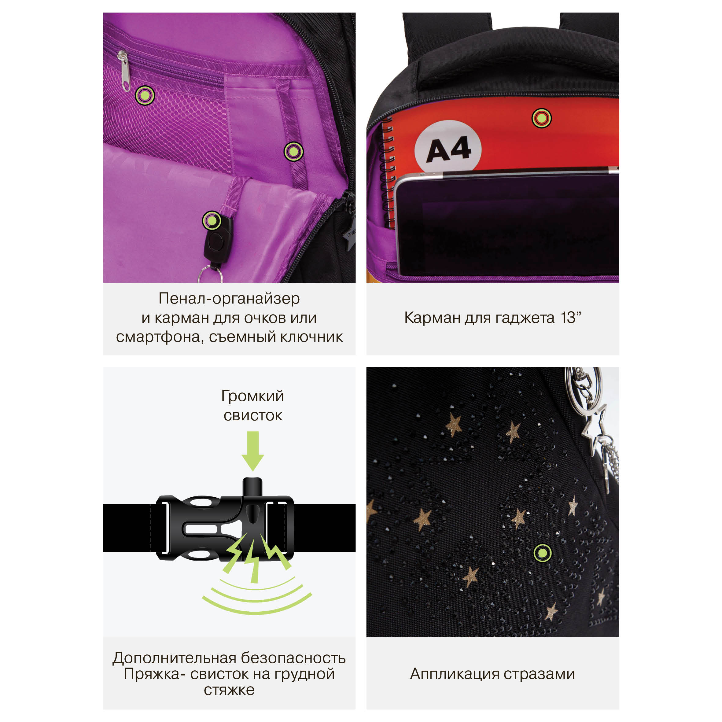 Рюкзак Grizzly для девочки - фото 11