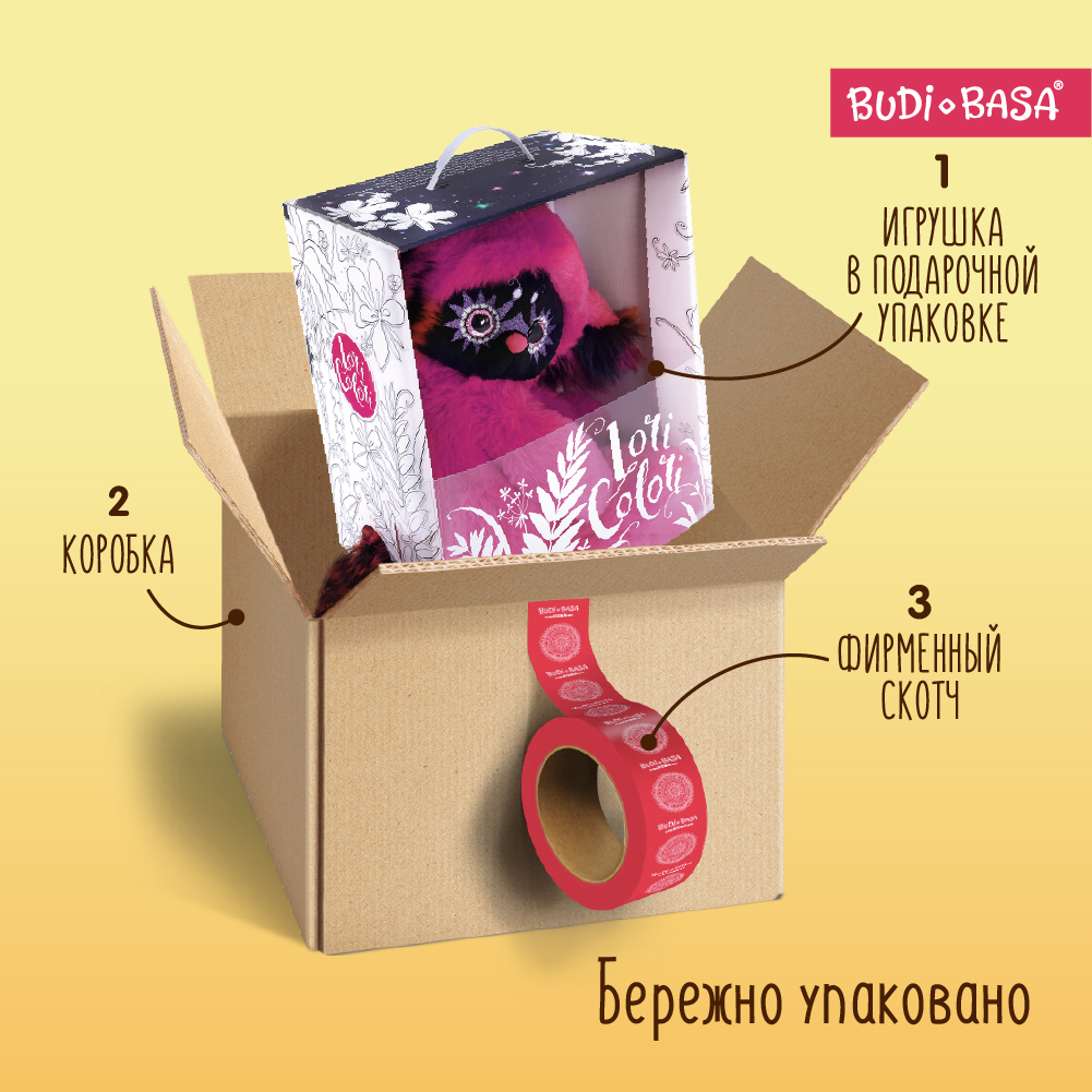 Игрушка мягкая BUDI BASA лемур 25 см - фото 4