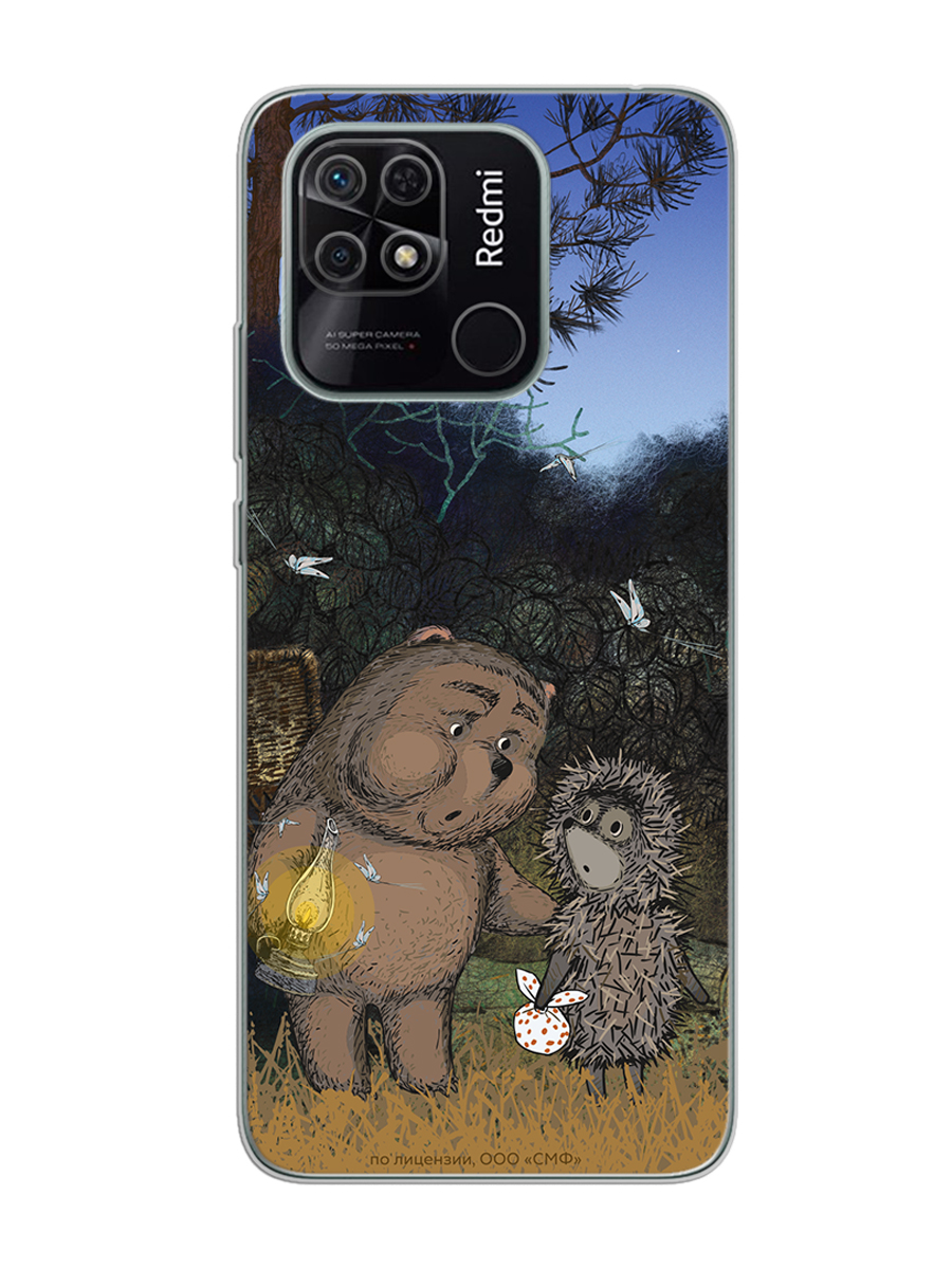 Силиконовый чехол Mcover для смартфона Xiaomi Redmi 10C Союзмультфильм Ежик в тумане и медвежонок - фото 1